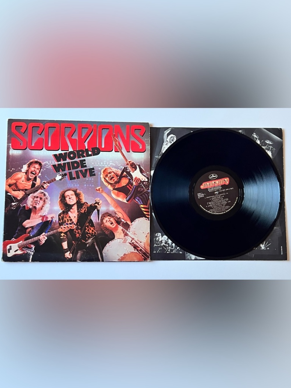 Scorpions World Wide Live 2LP 1985 US Mercury MASTERDISK RL PRC EX/VG+